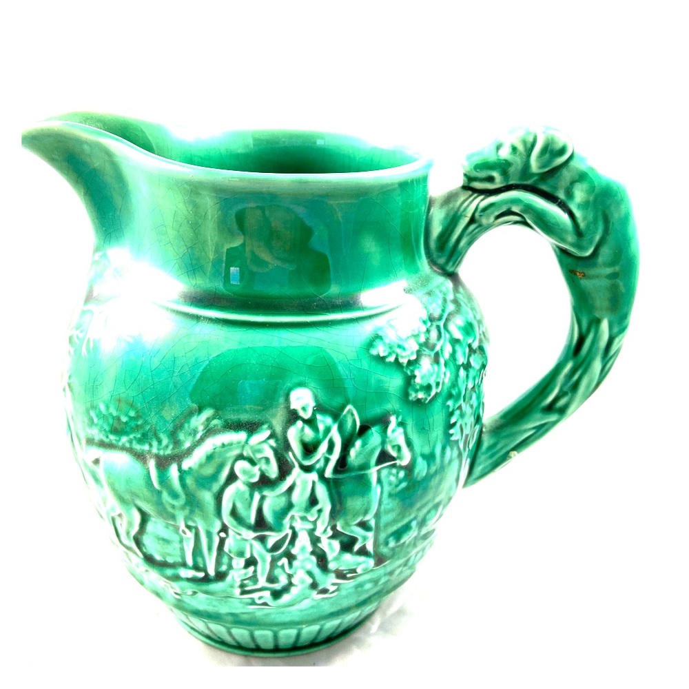 Antique Wedgwood Hunting Scene Pitcher